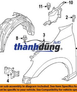 CHẮN BÙN LÒNG DÈ SAU TRÁI HYUNDAI PORTER 2 | 612204F000 - Ảnh 3