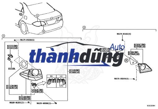 ĐÈN HẬU PHẢI TOYOTA CAMRY 2019 | 81551-06680 - Ảnh 4