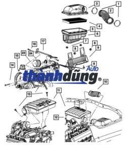 LỌC GIÓ ĐỘNG CƠ XE SSANGYONG KORANDO 2002 | 2319005320 - Ảnh 4