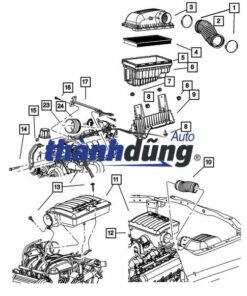 LỌC GIÓ ĐỘNG CƠ 171X340X35 KIA SPECTRA - Ảnh 3