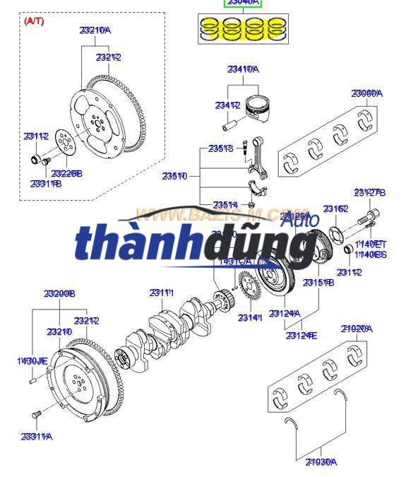 XÉC MĂNG XE KIA CARNIVAL 2.7 2009 | 230403E001 - Ảnh 4