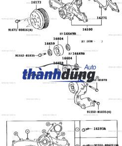 BƠM NƯỚC ĐỘNG CƠ XE TOYOTA HILUX - Ảnh 4