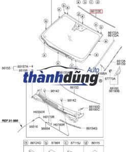 KÍNH CỐP SAU XE HYUNDAI PALISADE 2O23 | 87110S8100 - Ảnh 5