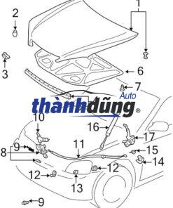 TY CHỐNG NẮP CAPO HONDA HRV | 74145T00T00 - Ảnh 5