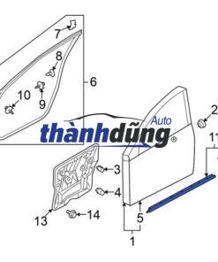GIOĂNG CÁNH CỬA TRƯỚC TRÁI TOYOTA CAMRY | 6231206090E0 - Ảnh 4