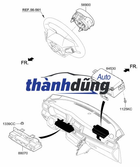 TÚI KHÍ PHỤ TOYOTA CAMRY ASV50 2014 | 7396006220 - Ảnh 4