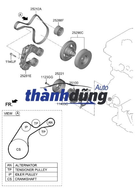 BULY BƠM NƯỚC HYUNDAI GETZ 2006 | 2522102503 - Ảnh 5