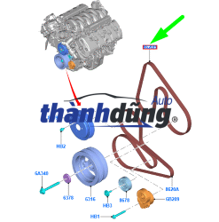 DÂY CUROA ĐIỀU HÒA XE NISSAN XTRAIL T32 2018 | 117203TS0A - Ảnh 5
