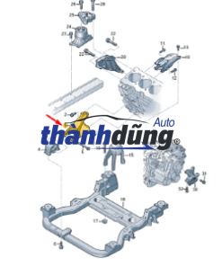GIÁ ĐỠ ĐỘNG CƠ KIA SOLUTO 2018-2023 | 62400H7000 - Ảnh 4