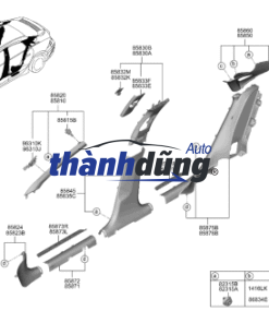 NẸP THÀNH CABIN HYUNDAI PORTER 2005-2019 | 858724F000ES - Ảnh 3